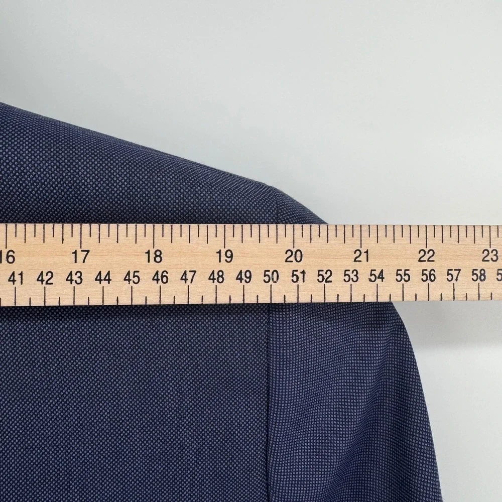 David Donahue Ryan CT Blue 100% Wool Blazer Sport Coat Men 48R Made in Canada